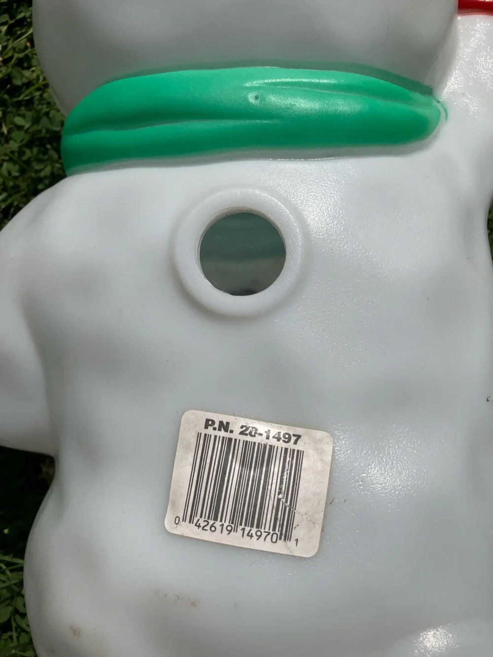 90’s Empire Blow Mold snowman decoration (no light)